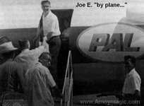 Joe Esther by plane in the  Philippines