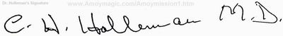 Dr. Clarence H. Holleman signature from last page of his lecture