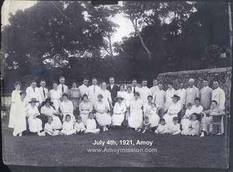 Amoy Mission group on July 4th, 1921