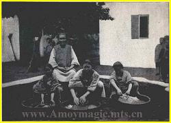 Girl students washing clothes