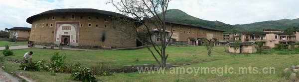 Hakka earthen houses between Yongding and Nanjing Fujian