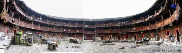 Inside of a Hakka round earthen house