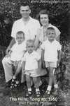 Jack and Joann Hill and 3 sons in Tong'an 1950