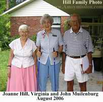 Joanne Hill and Virginia and John Muilenburg Penney Farms Florida August 2006