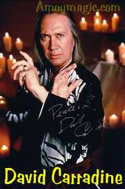 David Carradine, star of the popular TV series Kung Fu.  I was surprised when I found out he wasn't Chinese but white like me.
