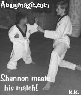 Shannon William Brown in a karate match with pint-sized Korean opponent!