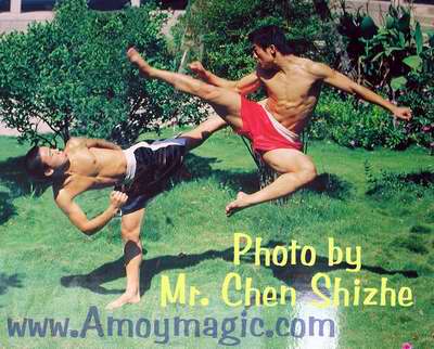 Southern Shaolin Kung fu match; photo by master photographer Chen Shizhe, of Quanzhou