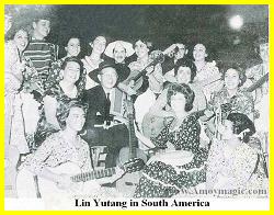 Lin Yutang was popular with youth during his South American visit