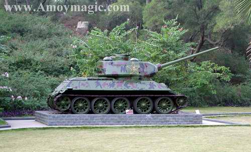 Tank on display at xiamen military museum