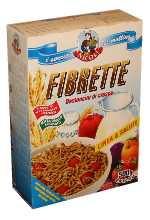 Nicoli Fibrette is much like All-Bran cereal, but tastier, and much more inexpensive