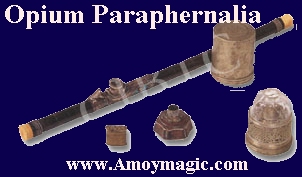 opium paraphernalia pipes etc