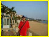 Mark Lee Krangle on Xiamen Boardwalk