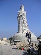 Statue of Mazu the sea goddess on Meizhou Island Matsu 