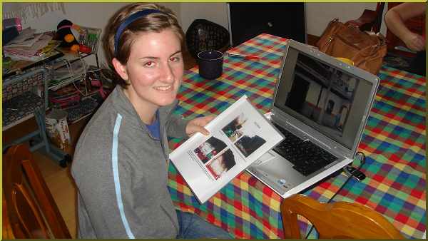 Sarah Burgess working on her historical study of Putian