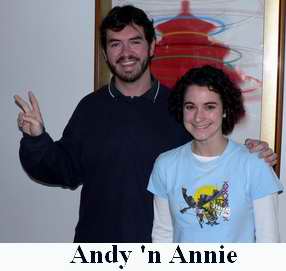 Andy and Annie today.  I wonder if they still spar?
