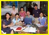 In my home with the Common Talk Team that translated the guidebook Discover Gulangyu