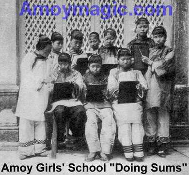 Amoy Girls' School students doing sums