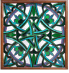 stained glass art work--sort of celtic knot affair