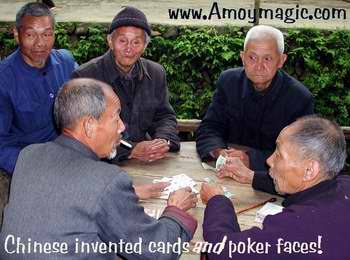 These Chinese peasant poker players invented the poker face!